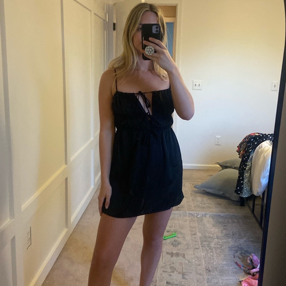 Free people black slip dress small